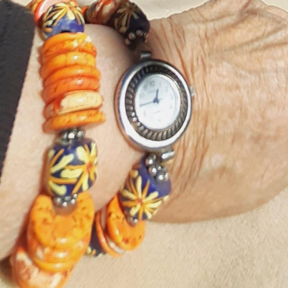 Geneva watch W/2 Beaded Bracelets
